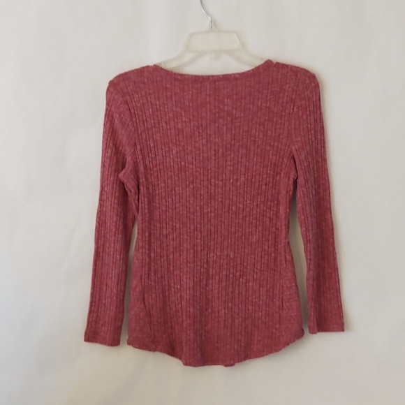 Lucky Brand pink ribbed long sleeve sweater size s - Picture 3 of 7